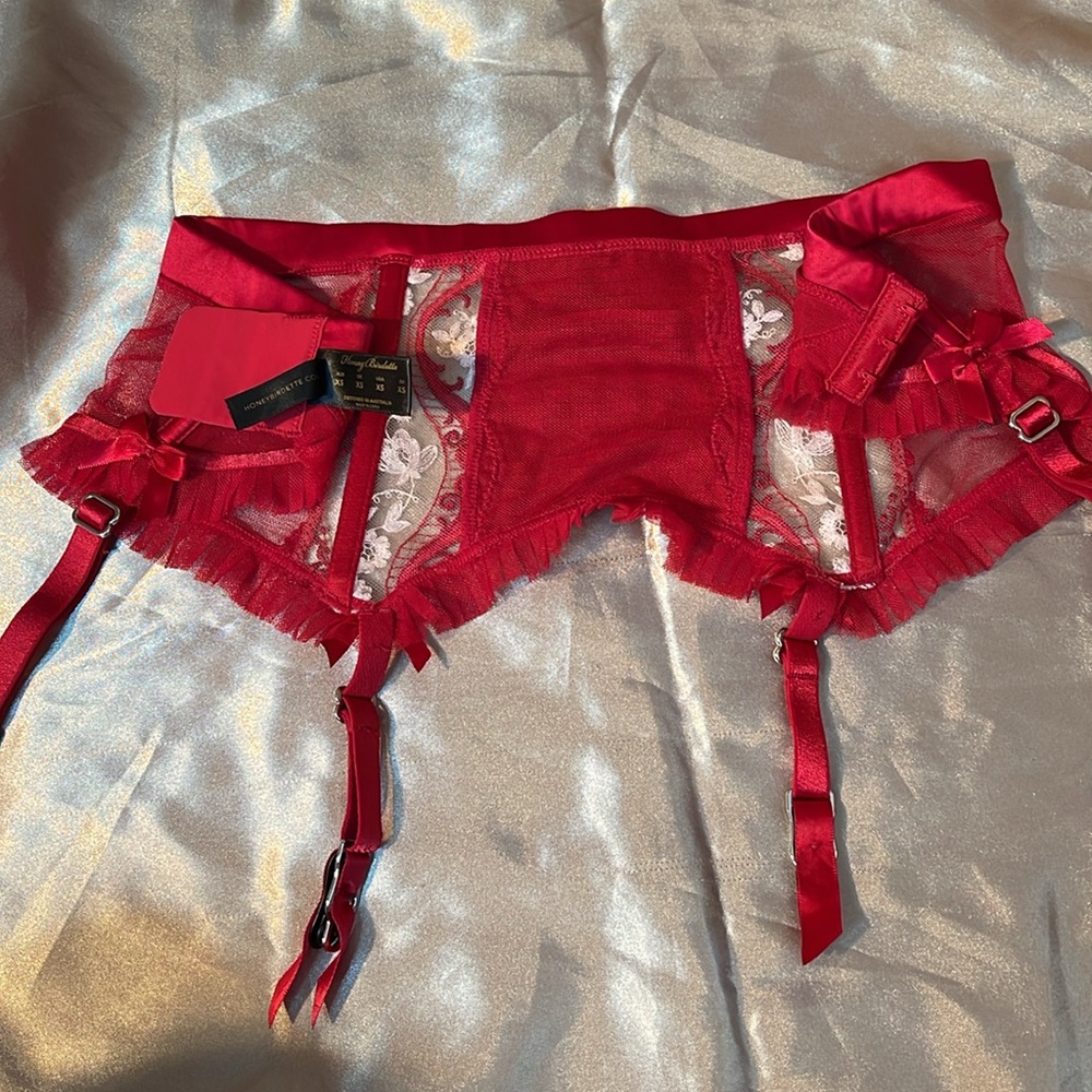 Honey Birdette Mimi Red 3 PC Set - Picture 10 of 11